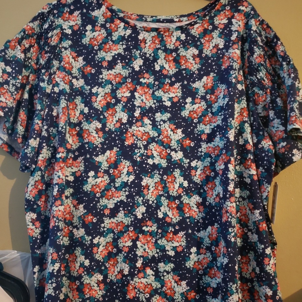 St johns bay floral top new with tags plus size 3x - Picture 2 of 5